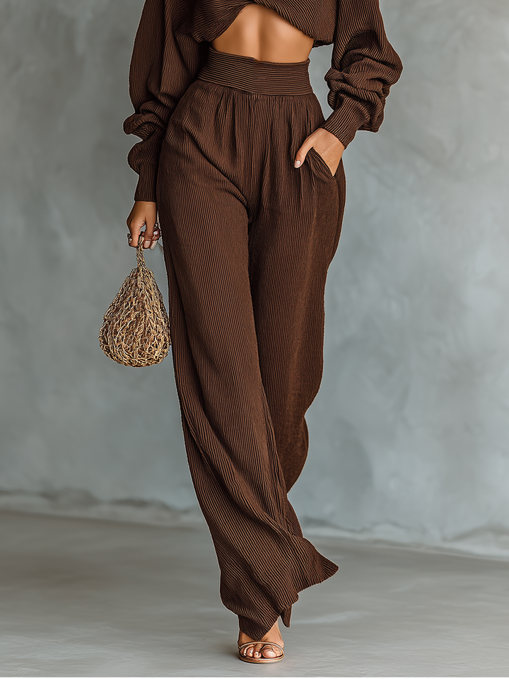 Ada | Coffee Knit Set — view 5