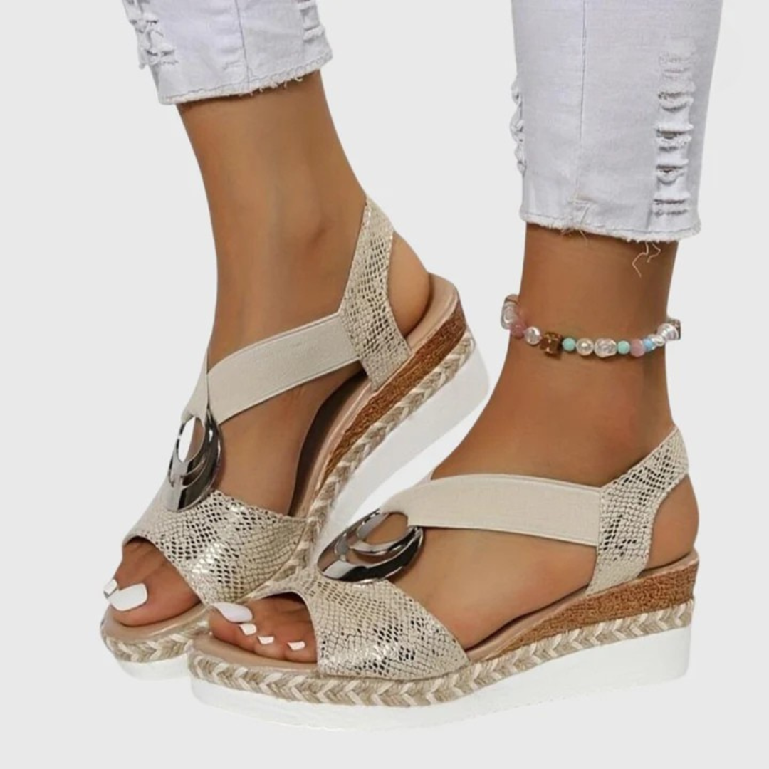 Olivia | Nude Cushioned Comfort Sandals — view 9