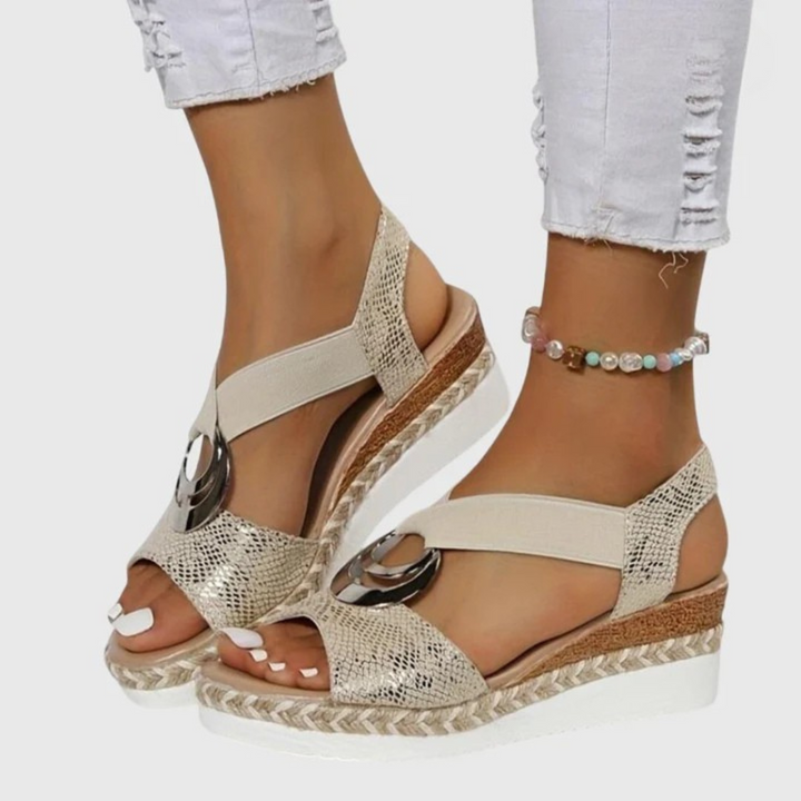 Olivia | Nude Cushioned Comfort Sandals — view 9