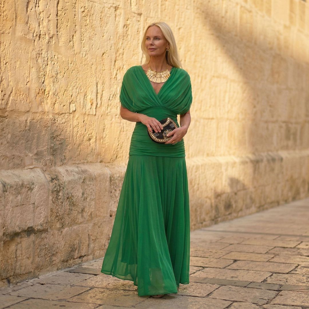 Adalyn | Intense Green Elegant Dress