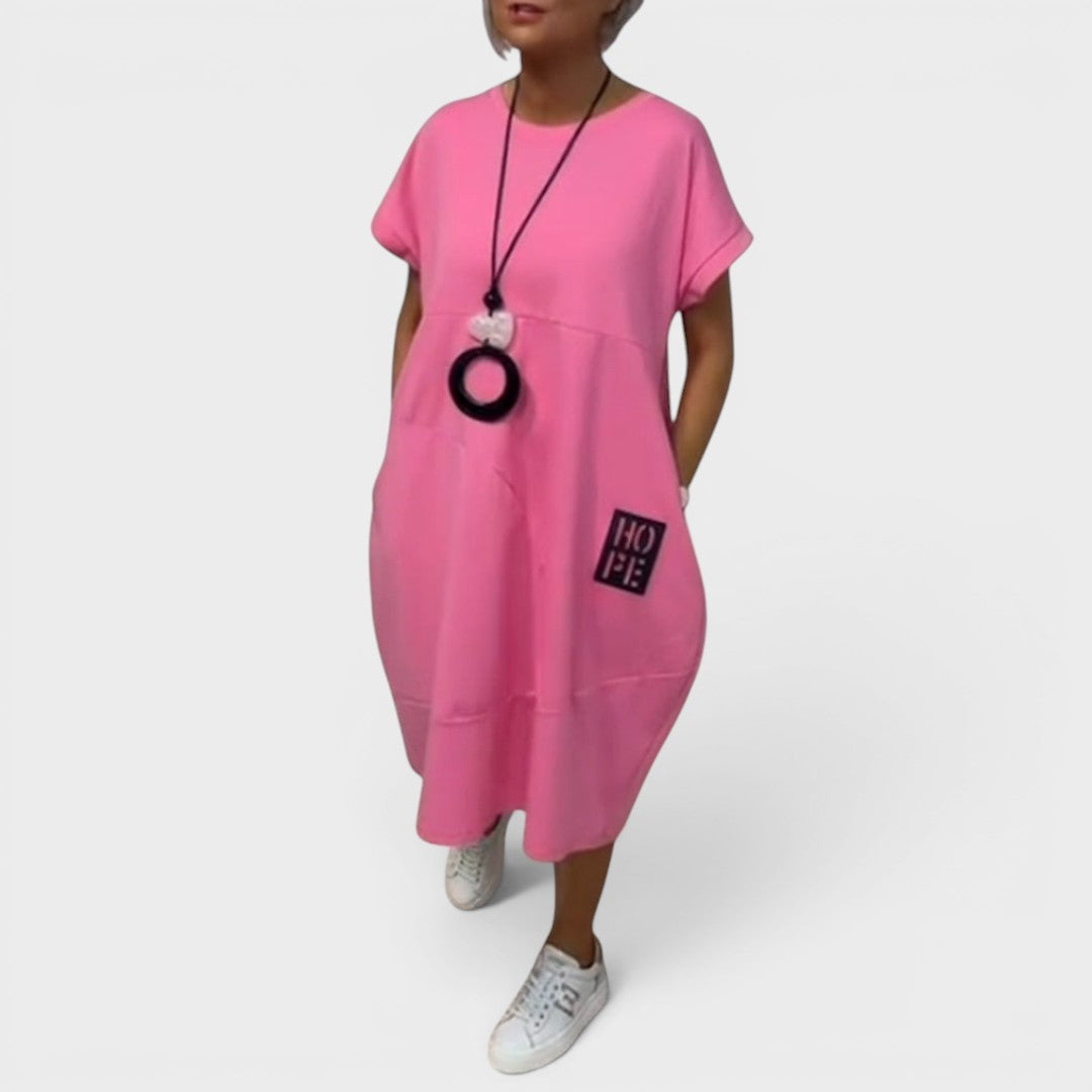Nicole | Flowing Midi Dress with Pockets