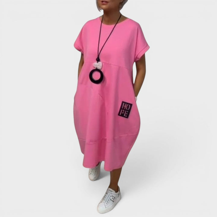 Nicole | Flowing Midi Dress with Pockets