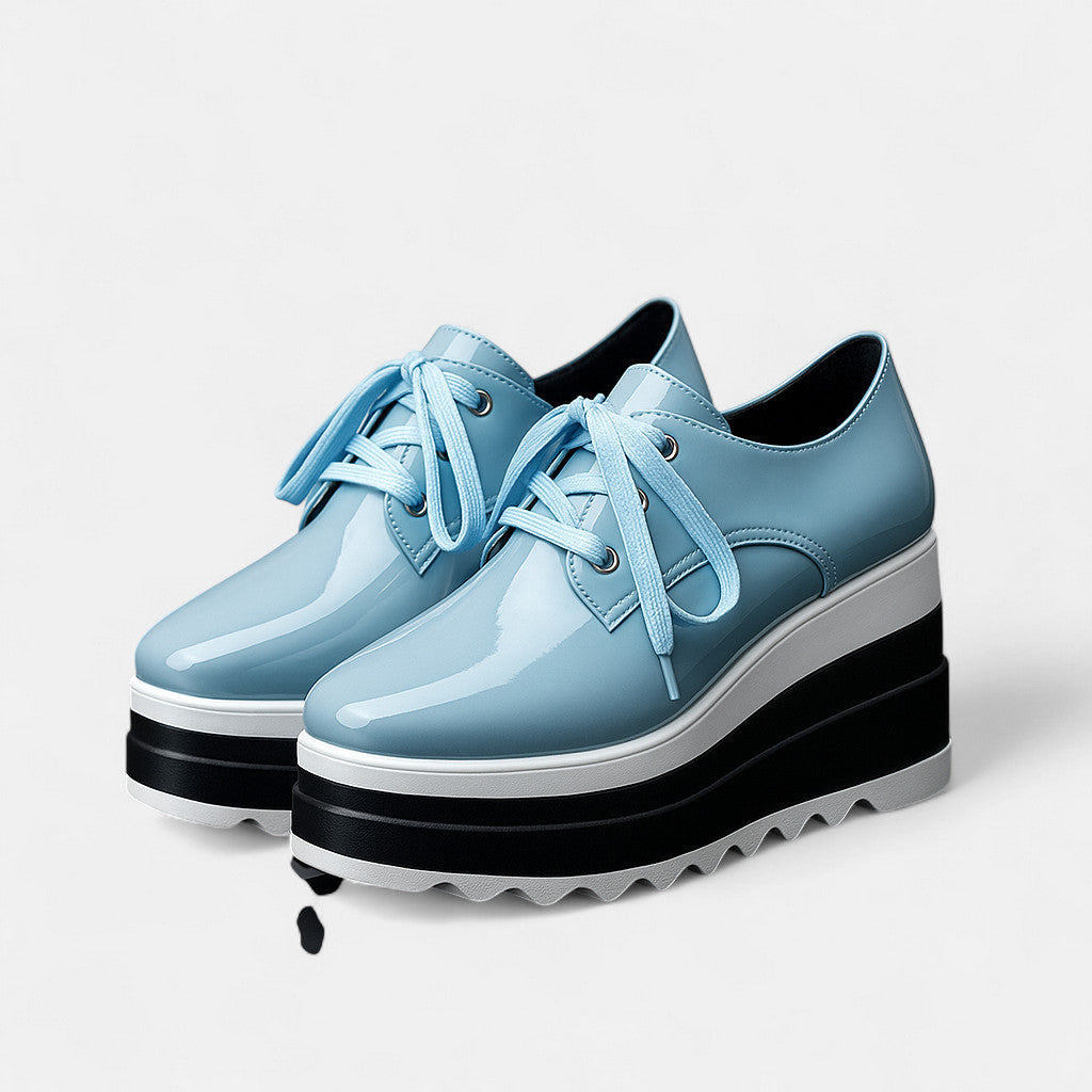 Chiara | Platform Square Toe Heels — view 12