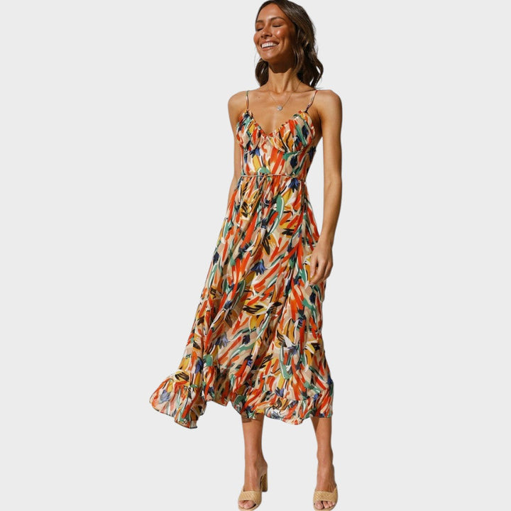 Milou | Midi dress with straps