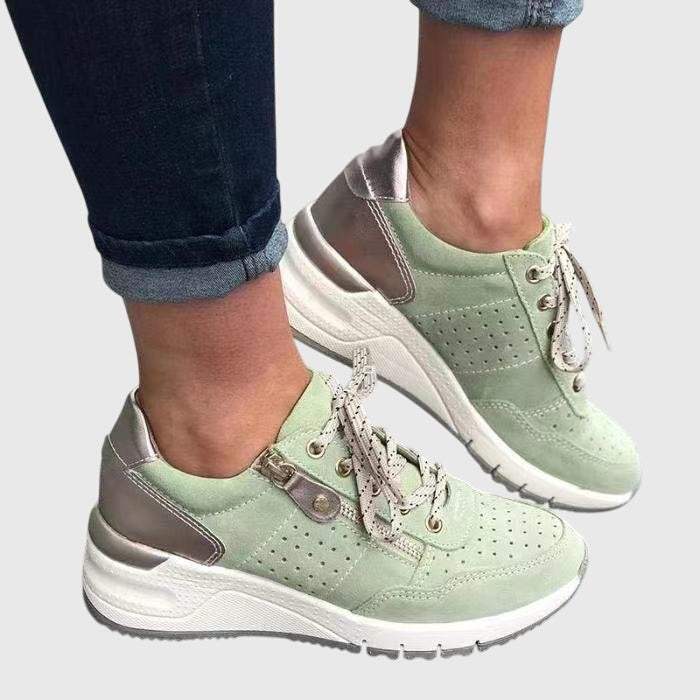 Maddie | Beige Cushioned Sneakers