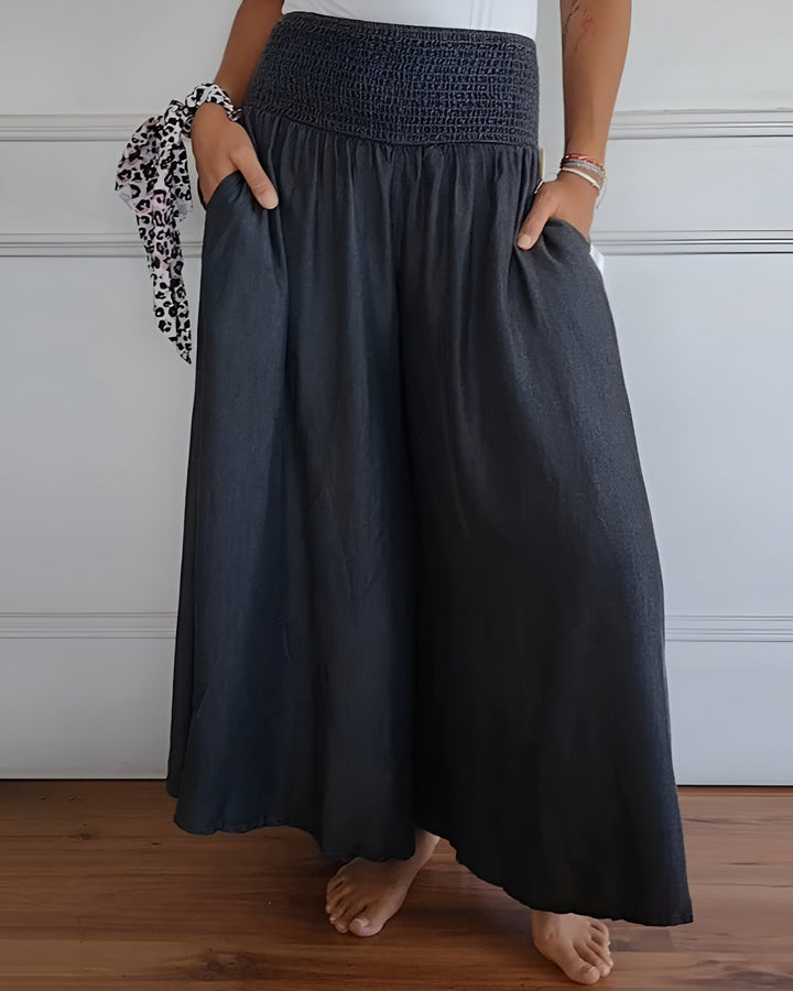 Lorraine | Print Comfortable pants with elastic waist — view 5