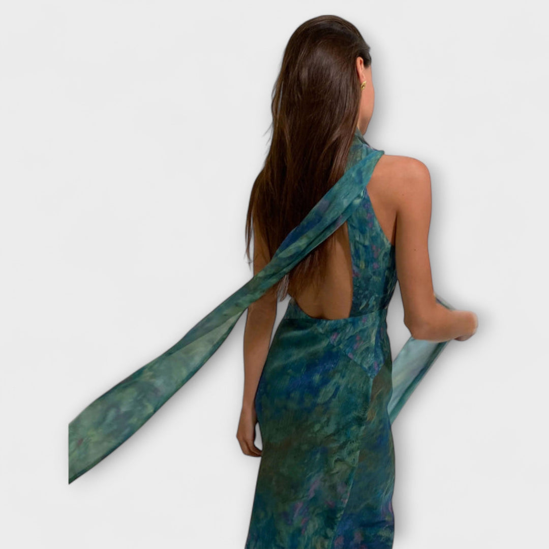 Maisie | Monet Iris Print Maxi Dress