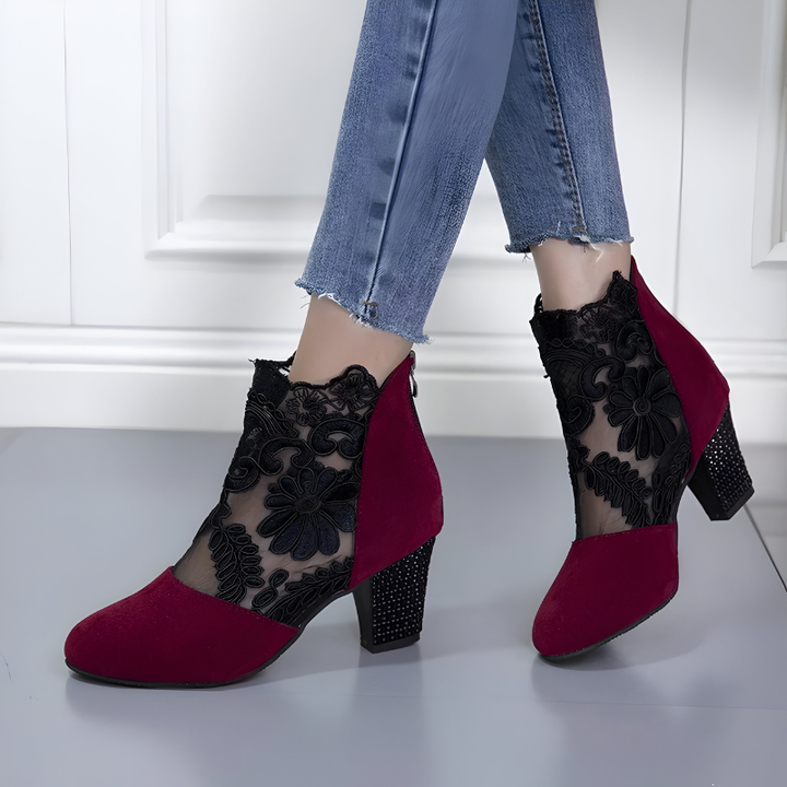 Lynora | Nude Low Block Heels — view 6