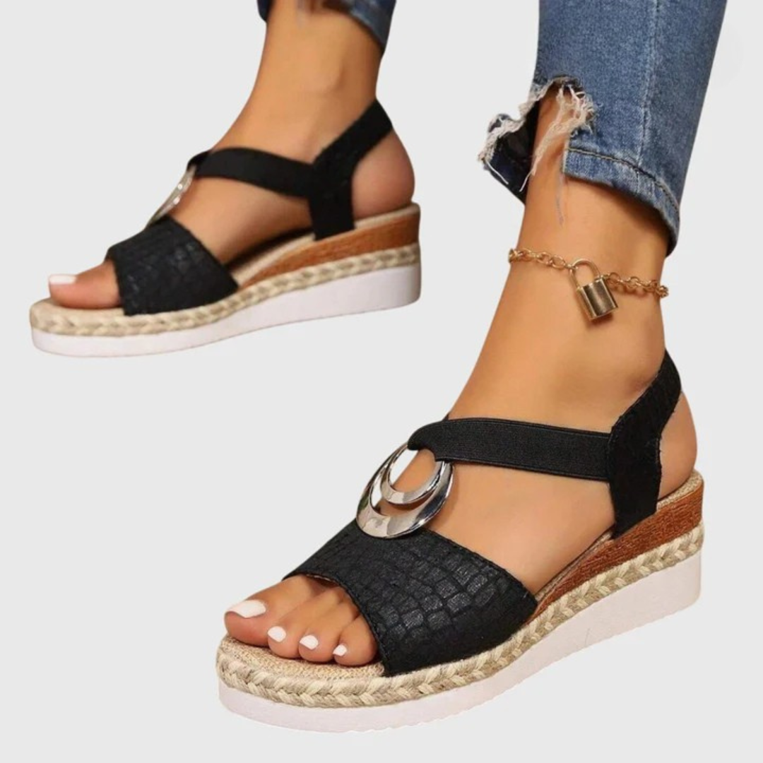 Olivia | Nude Cushioned Comfort Sandals — view 11