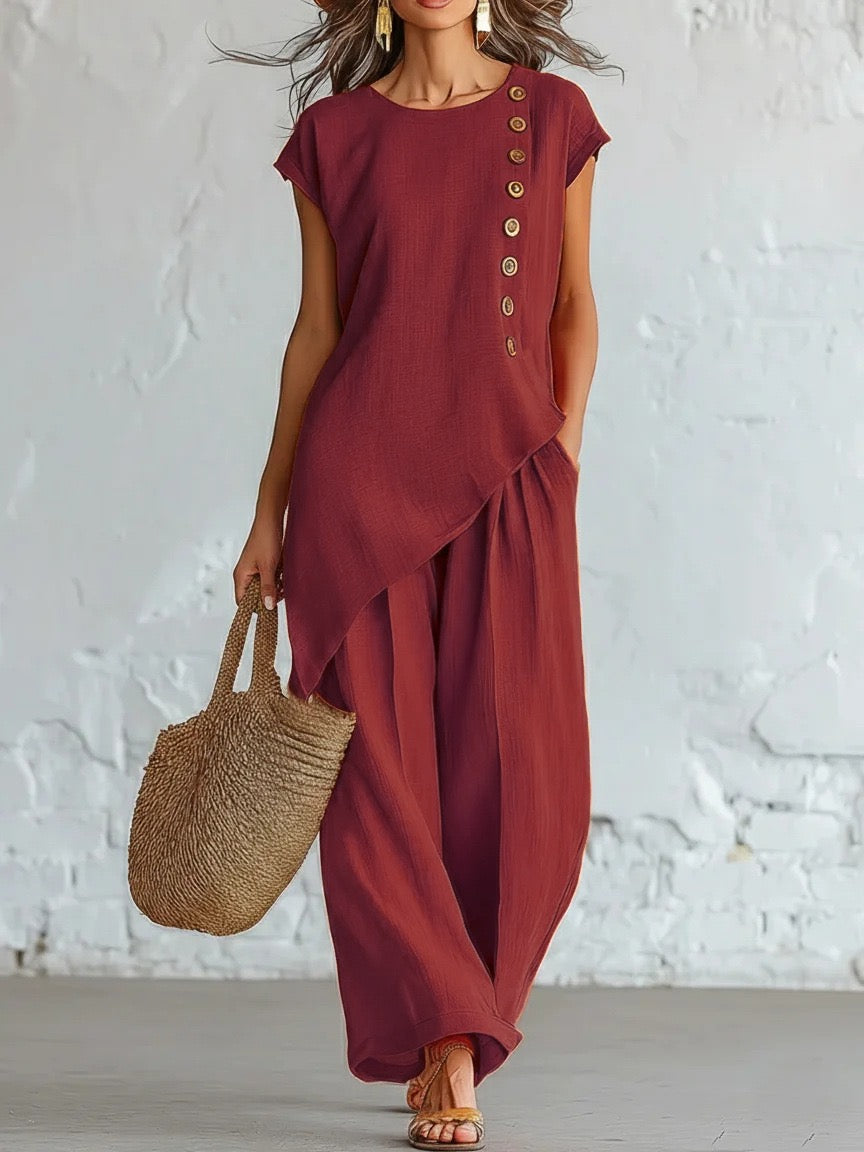 Scarletta | Red Lace Two-Piece Set