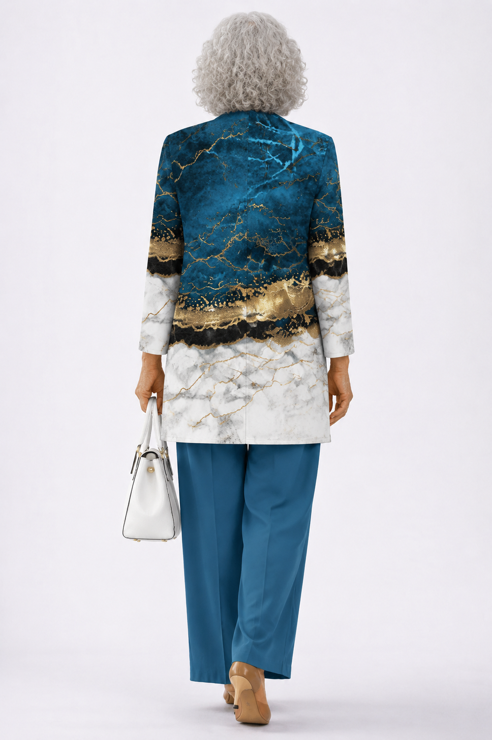 Teresa | Green Paisley Trouser Set — view 2
