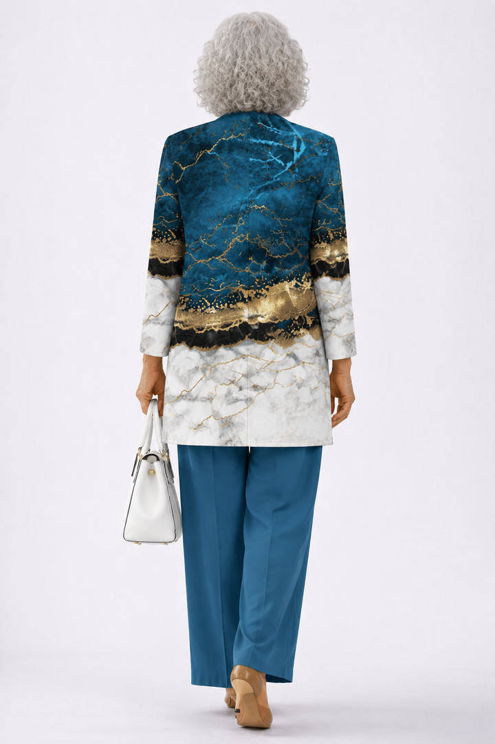 Teresa | Green Paisley Trouser Set — view 2