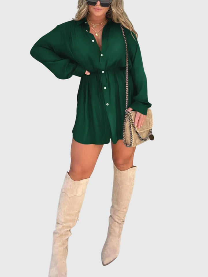 Nova | Terracotta Elegant Midi Romper Dress — view 11