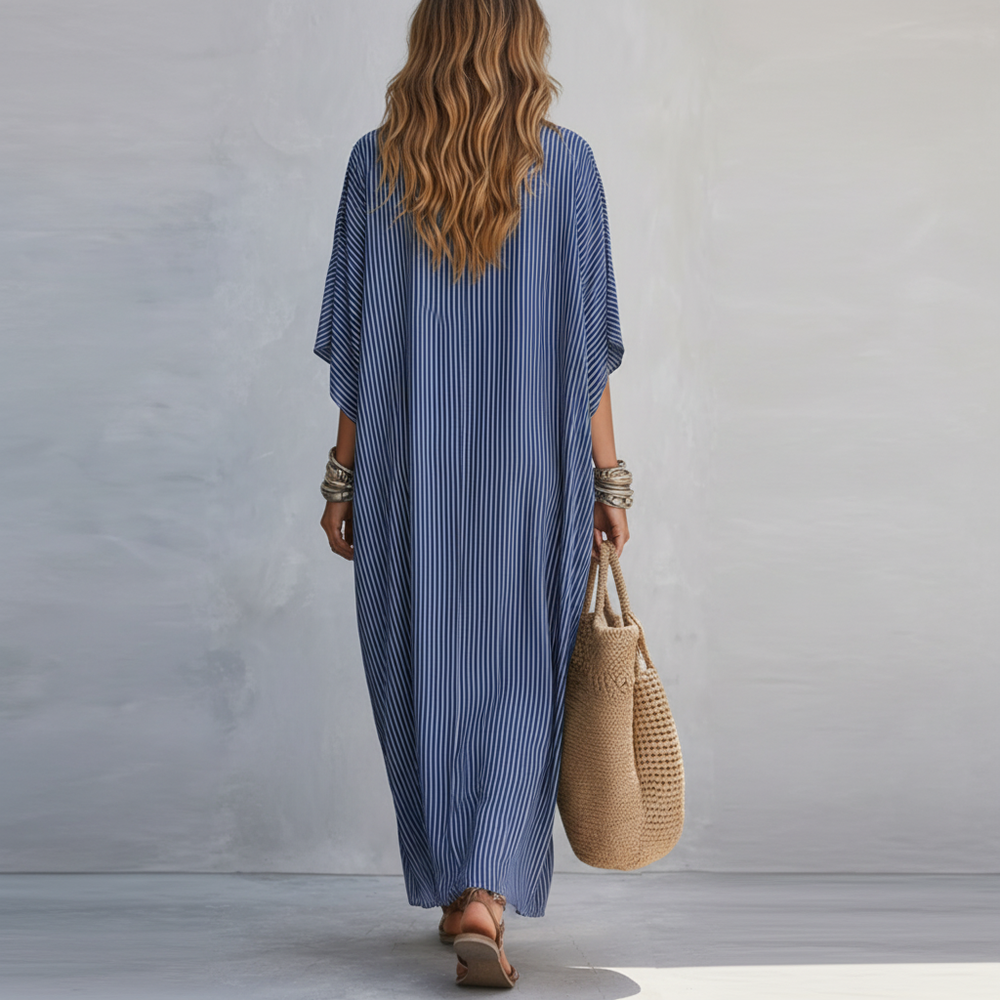 Nova | Pinstripe Maxi Dress — view 2