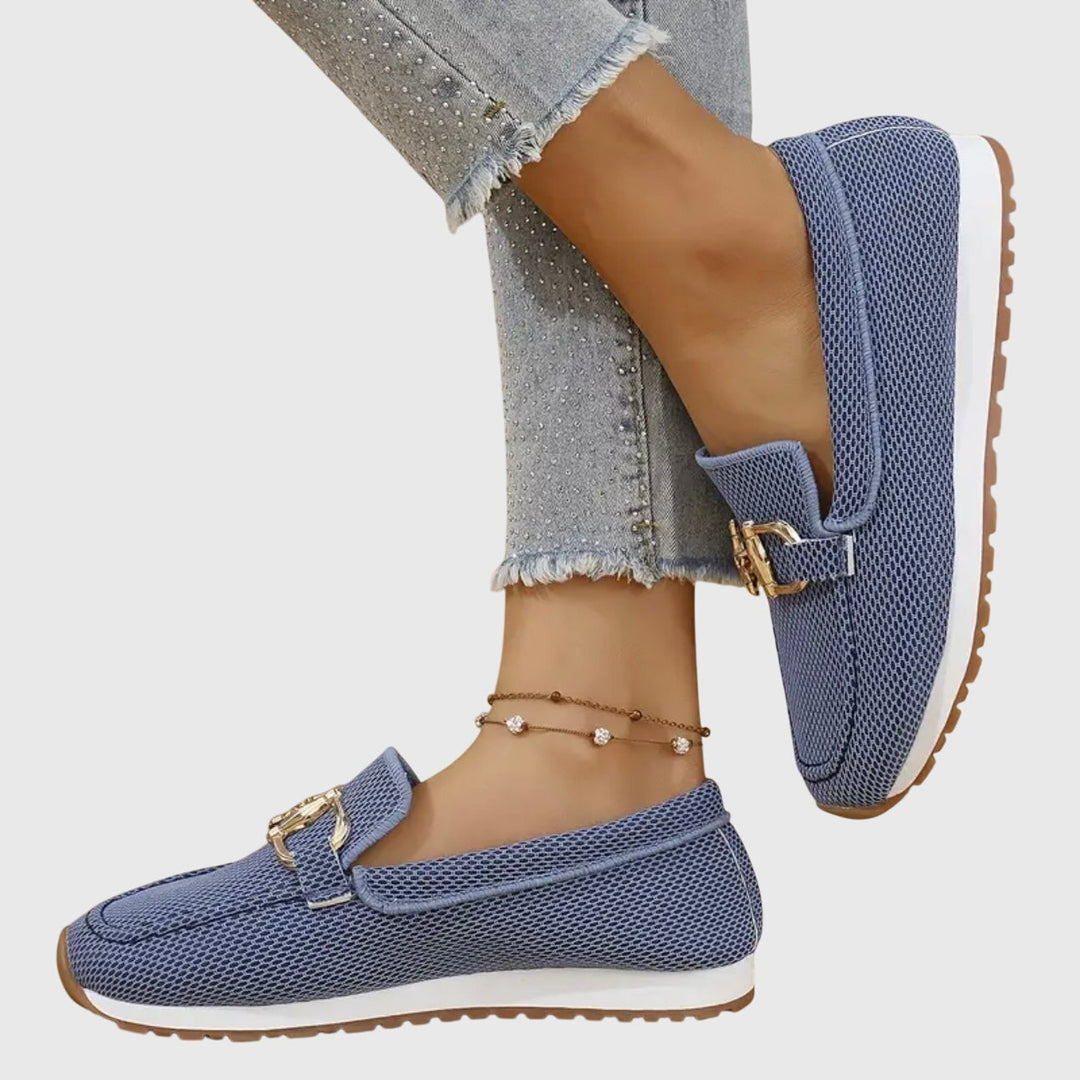 Susie | Gold Cushioned Sneakers — view 8