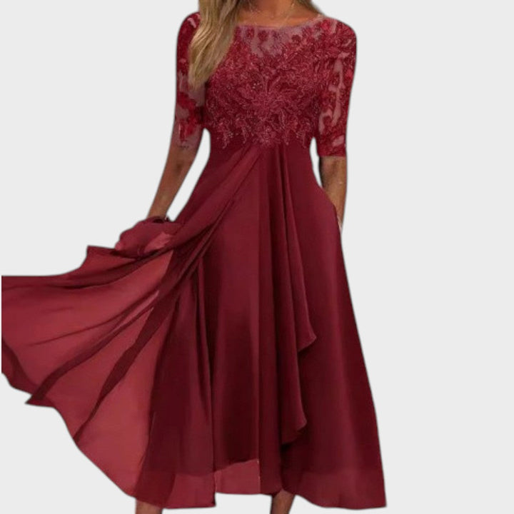 Gabhi | Midi Dress with Lace Details