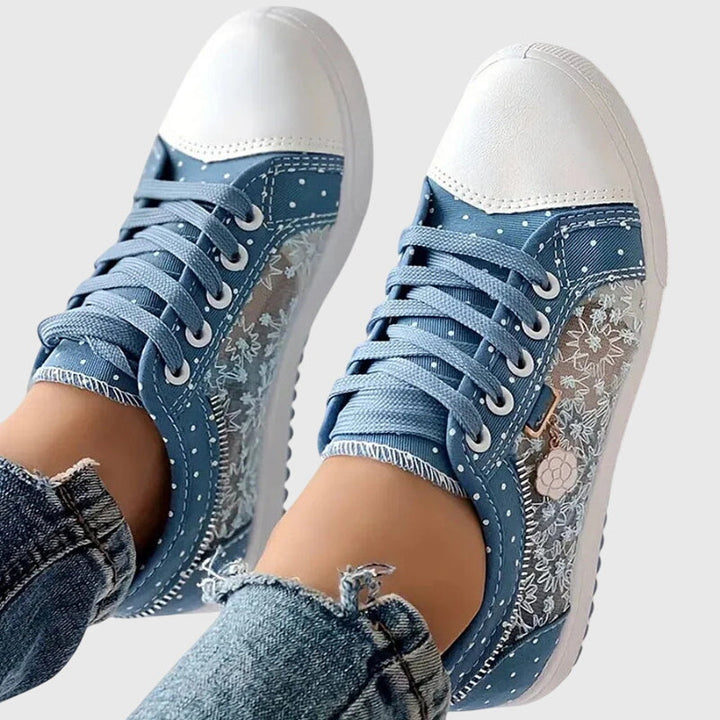 Elena | Camel Low Comfort Sneakers — view 4