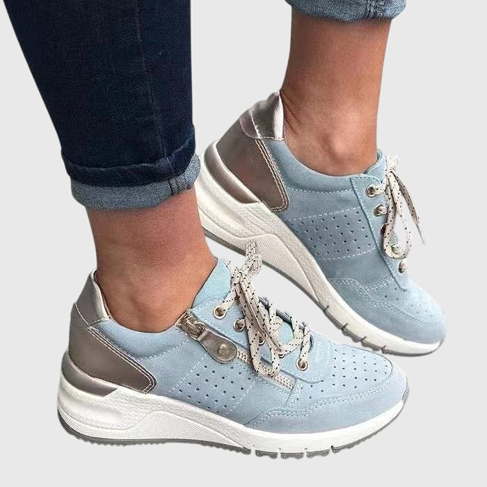 Maddie | Beige Cushioned Sneakers — view 3