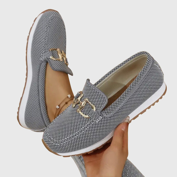 Susie | Gold Cushioned Sneakers — view 9