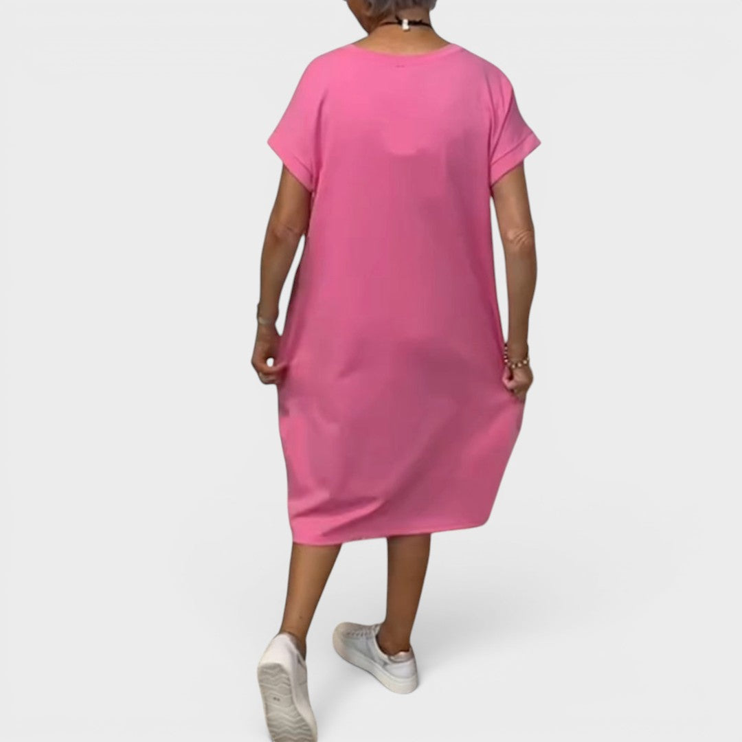 Nicole | Flowing Midi Dress with Pockets