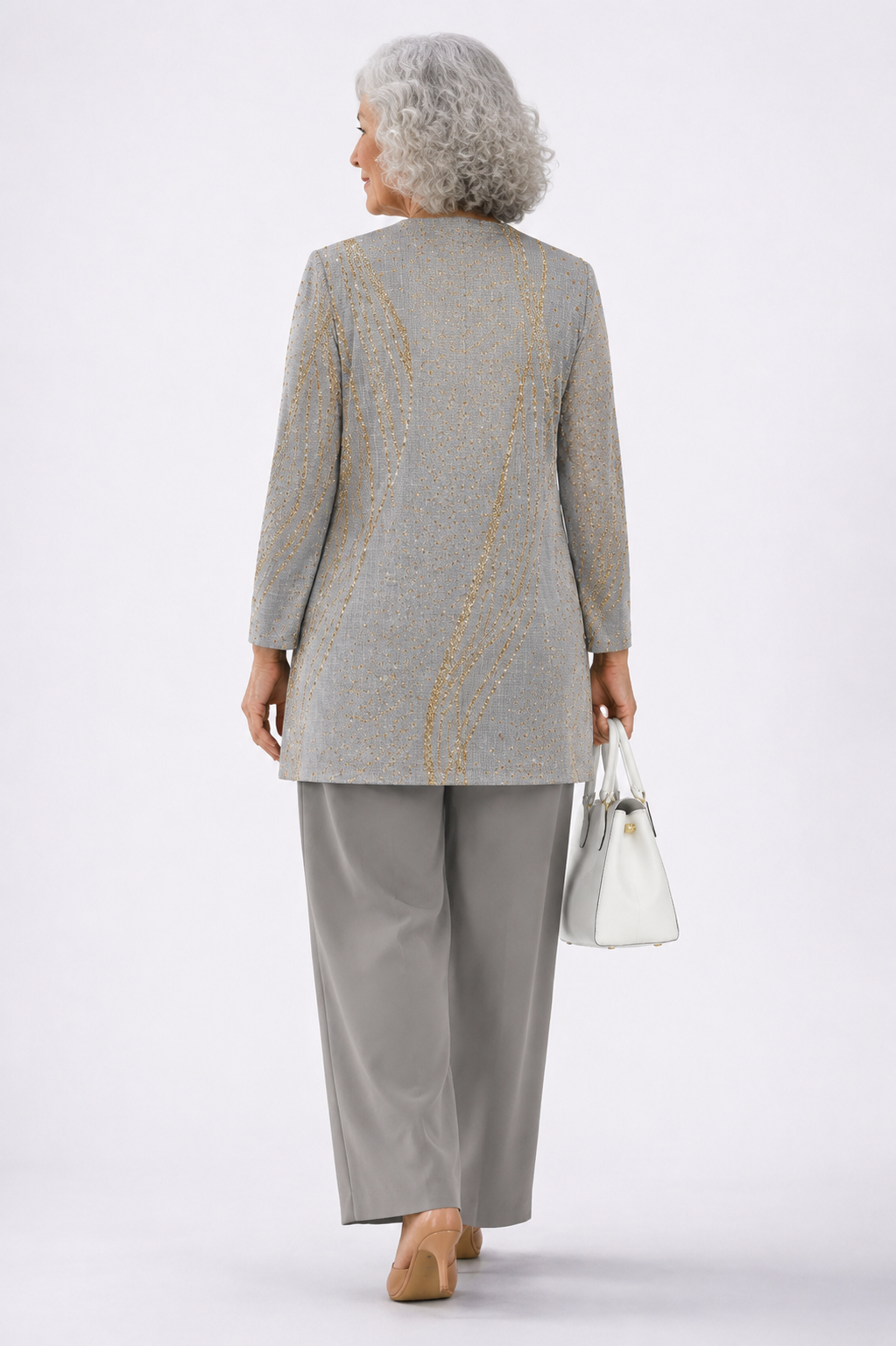 Alison | Teal Floral Trouser Set — view 2