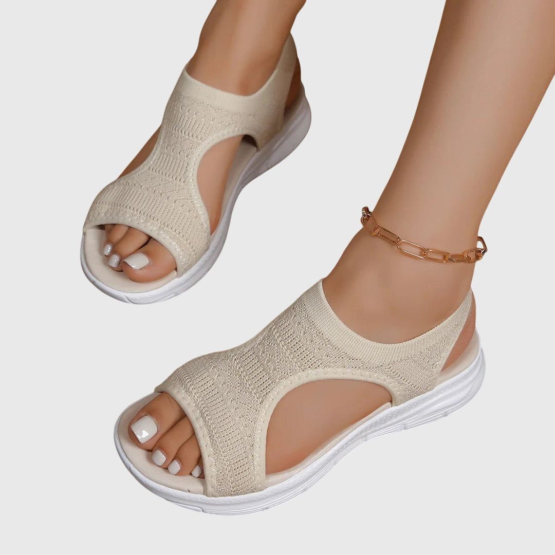 Samantha | White Soft Comfort Sandals — view 11