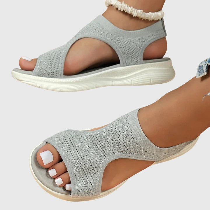 Samantha | White Soft Comfort Sandals — view 12