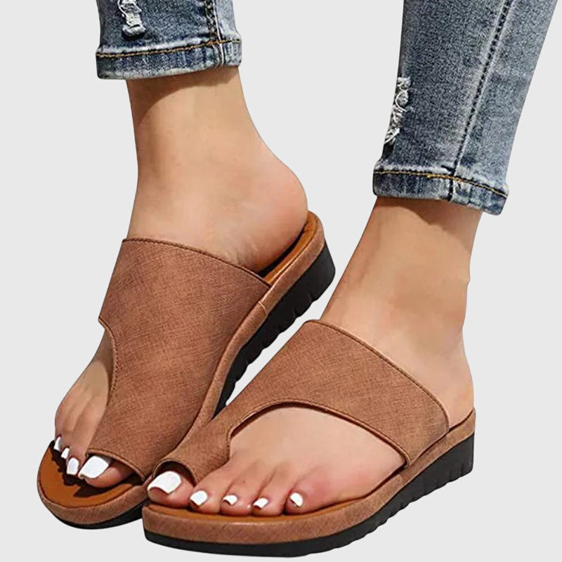 Lizzie | Black Low Wedge Comfort Sandals — view 5