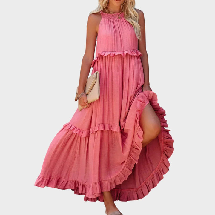 Landry | Sleeveless Dress with Ruffle Trim
