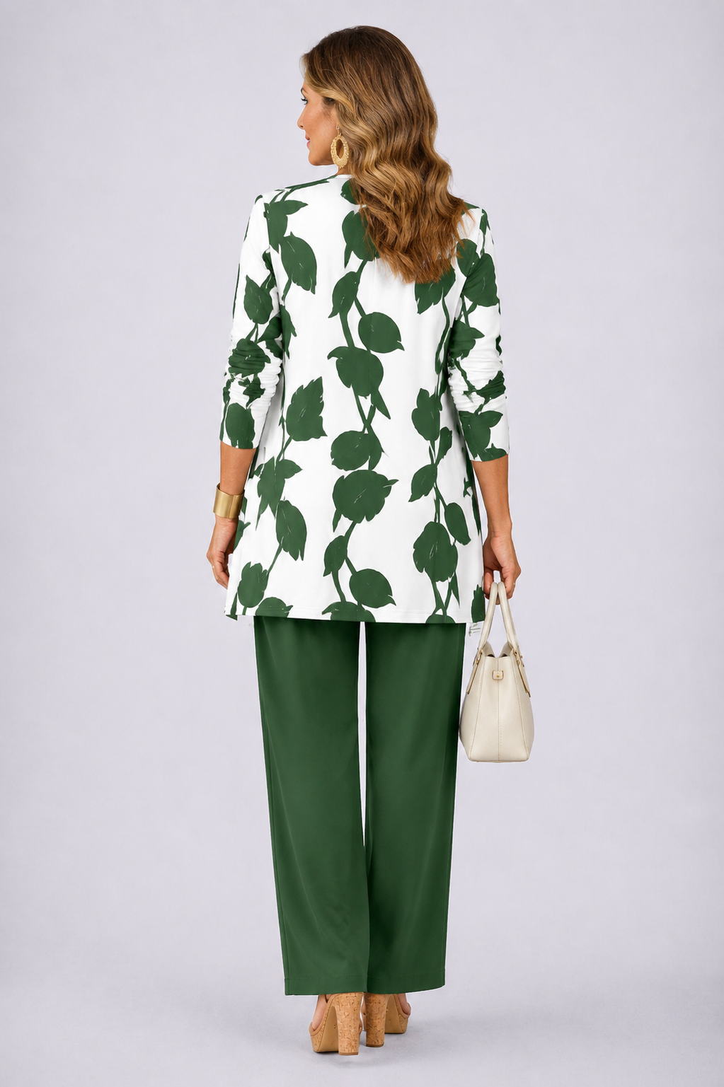 Brenda | Sage Floral Trouser Set — view 2