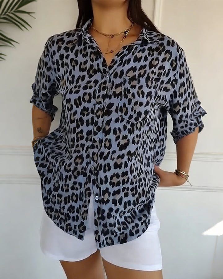 Susan | Leopard Print Blouse — view 8