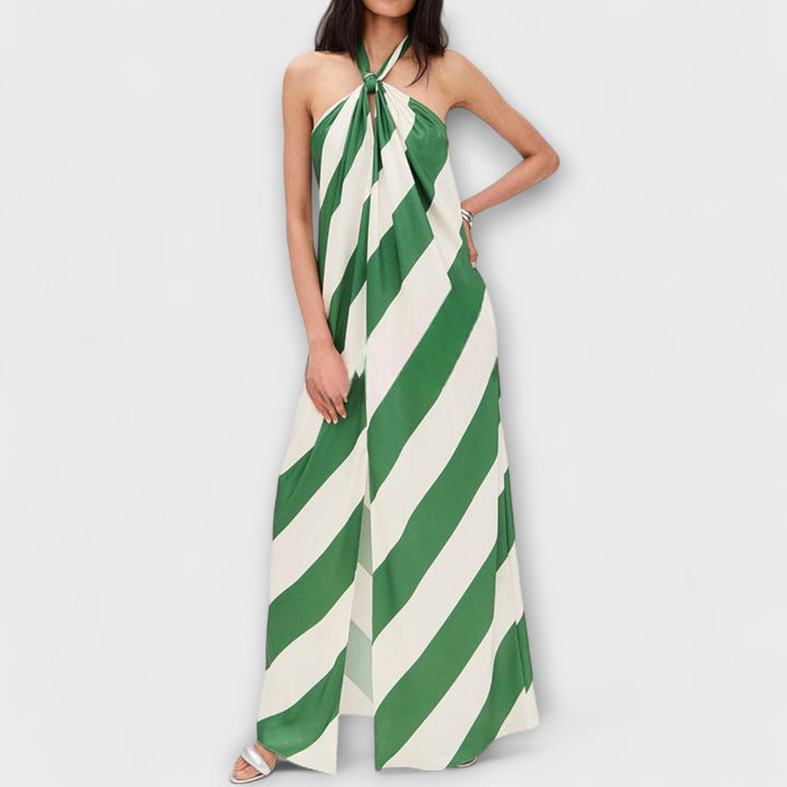 Marlowe | Striped Maxi Dress with Open Back