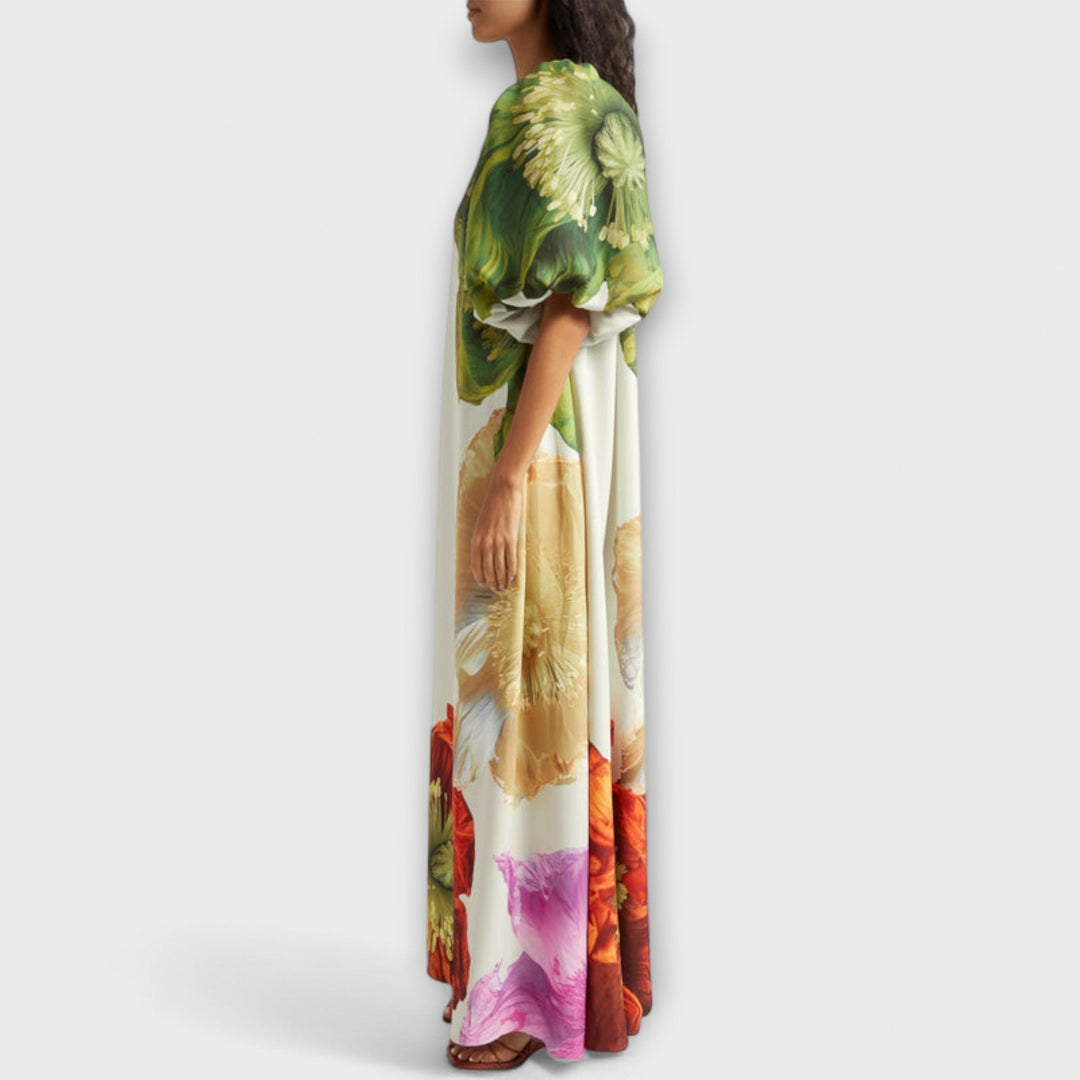 Melody | Asymmetrical Maxi Flower Dresses