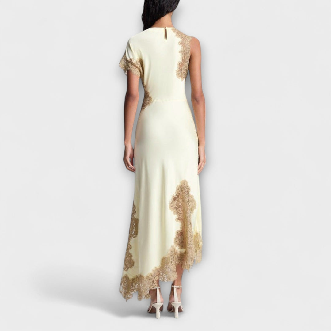 Margaret | Maxi dress with satin and lace details
