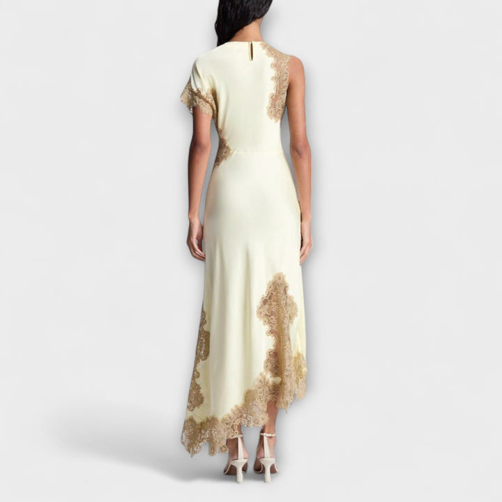 Margaret | Maxi dress with satin and lace details
