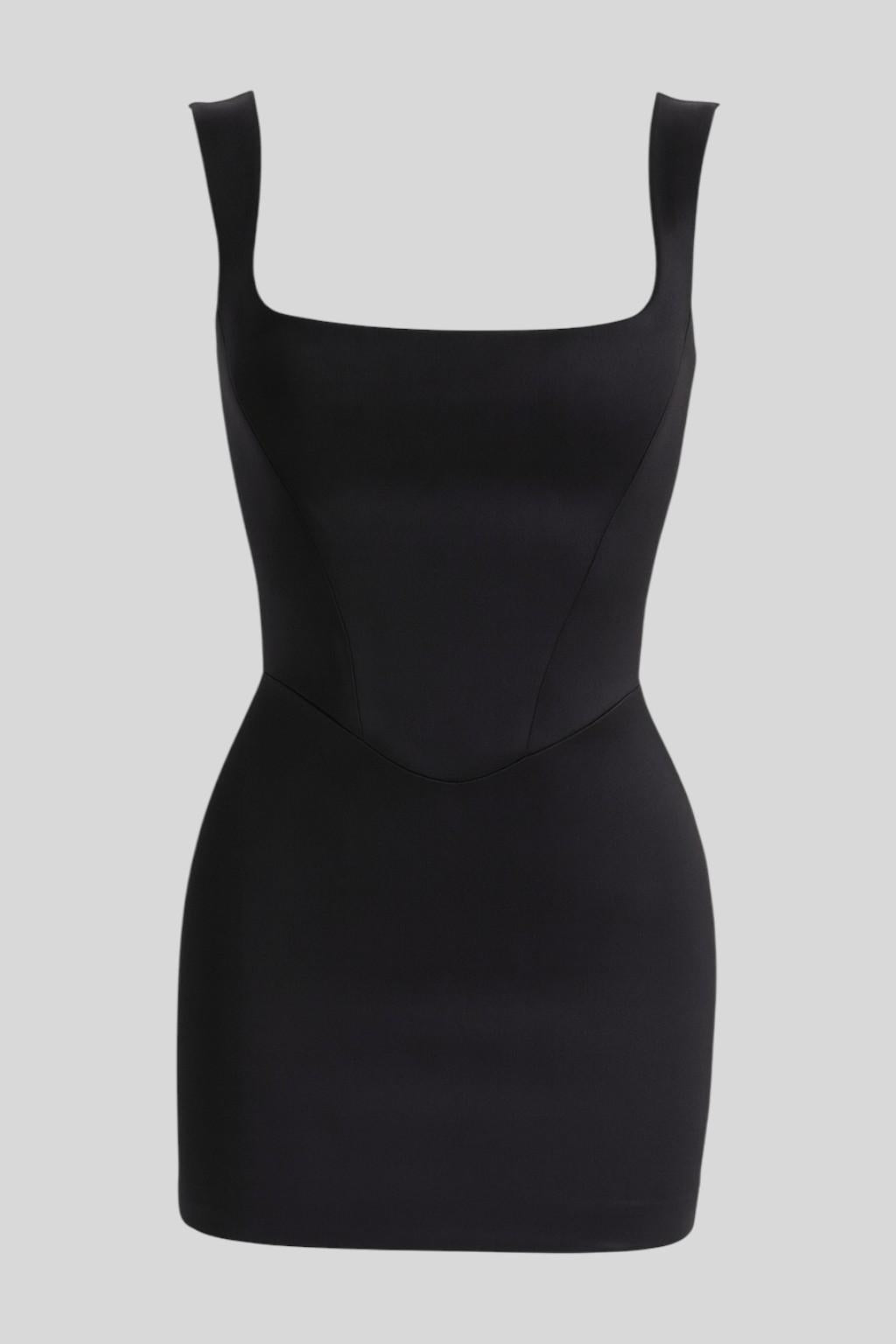 Amara Mini | Black Mini Dress — view 4
