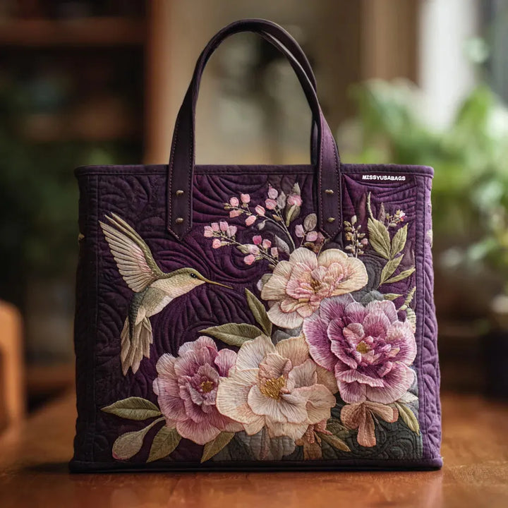 Handcrafted Bag |  Hummingbirds and Orchids