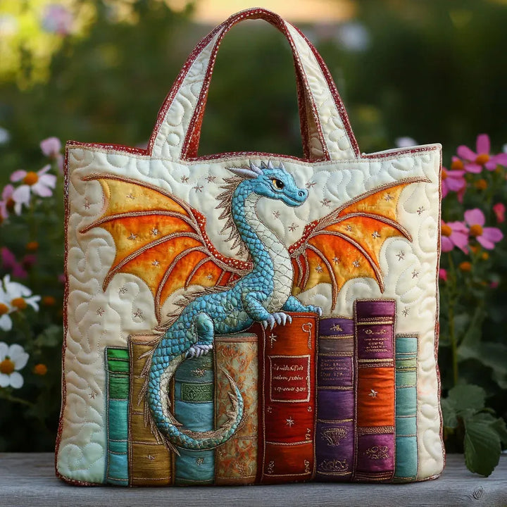 Handcrafted Bag | Emerald Dragon Book Guardian