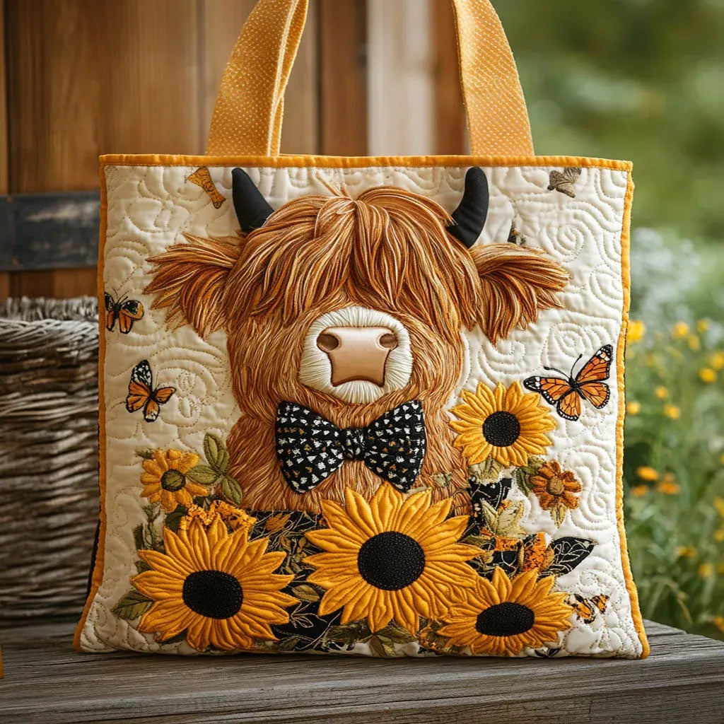 Quilted | Colorful Embroidered Tote Bag