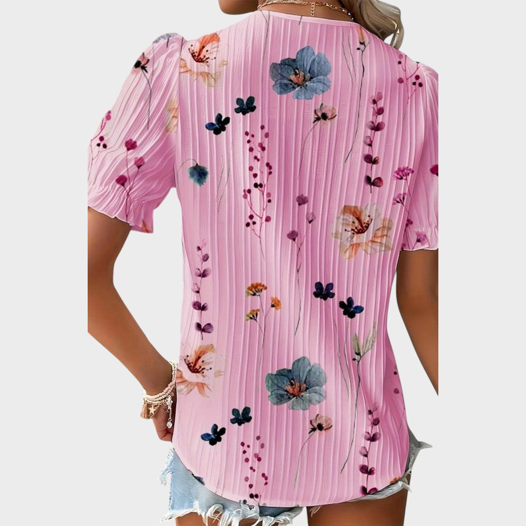 Bruna | Elegant top with heart-shaped V-neck