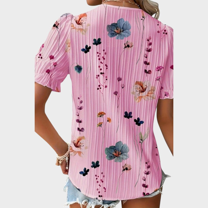 Bruna | Elegant top with heart-shaped V-neck