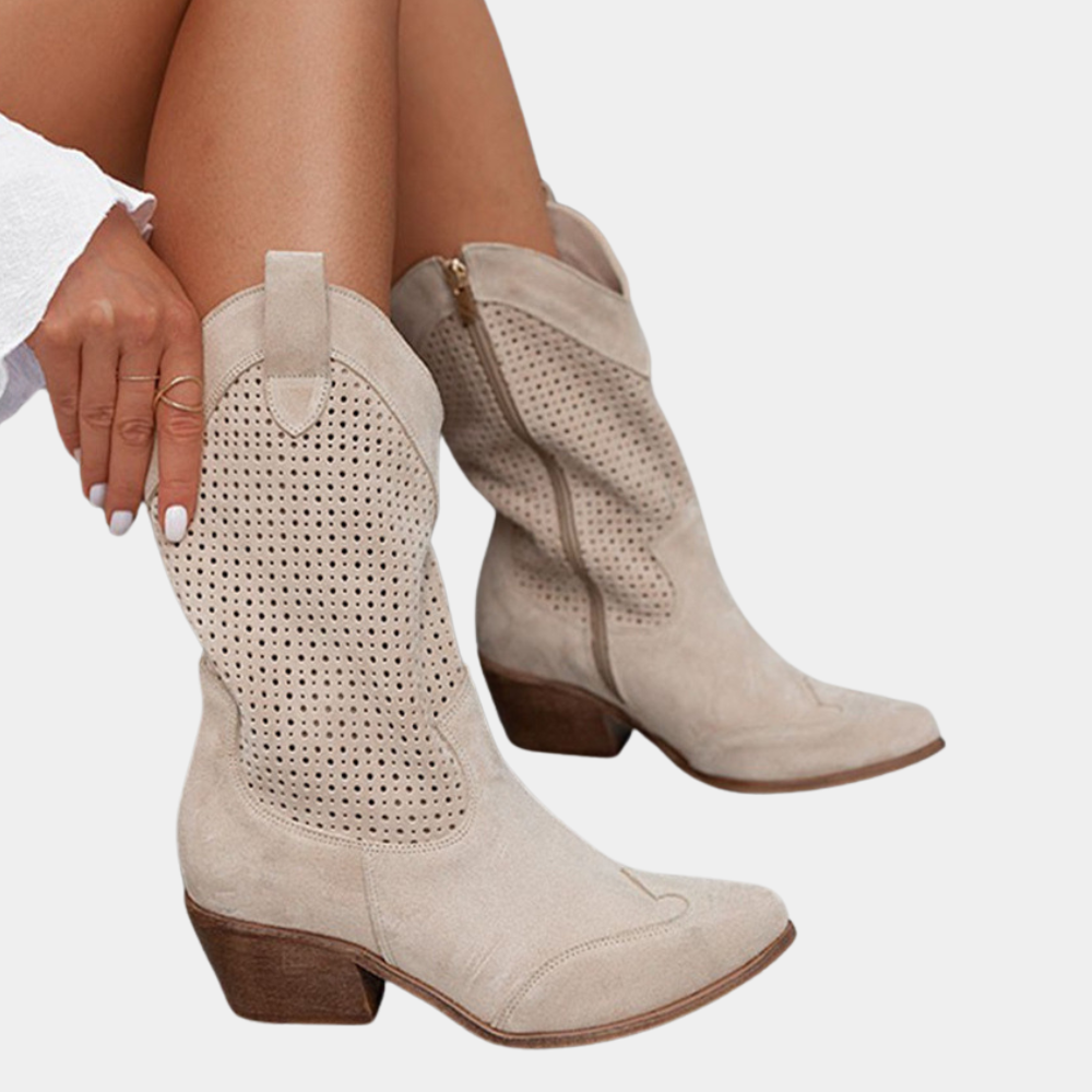 Natalie | White Comfort Boots — view 2