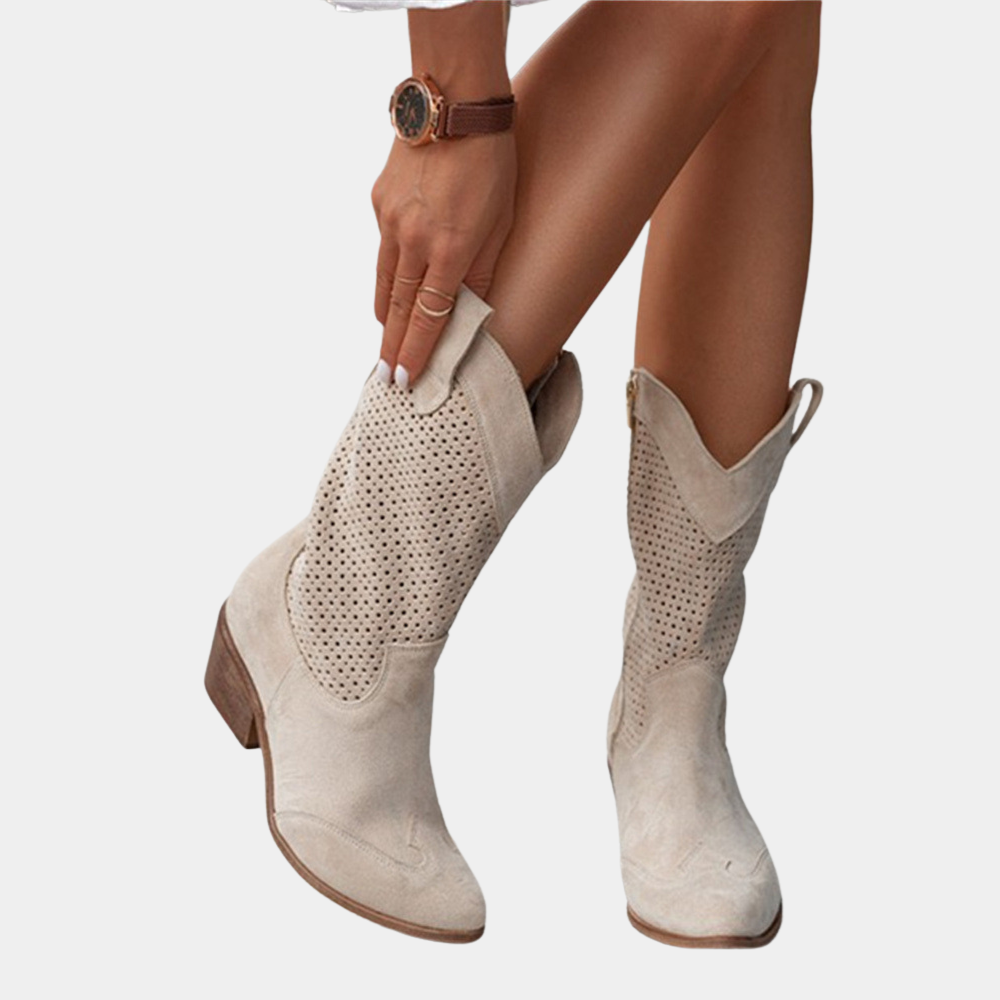 Natalie | White Comfort Boots — view 4