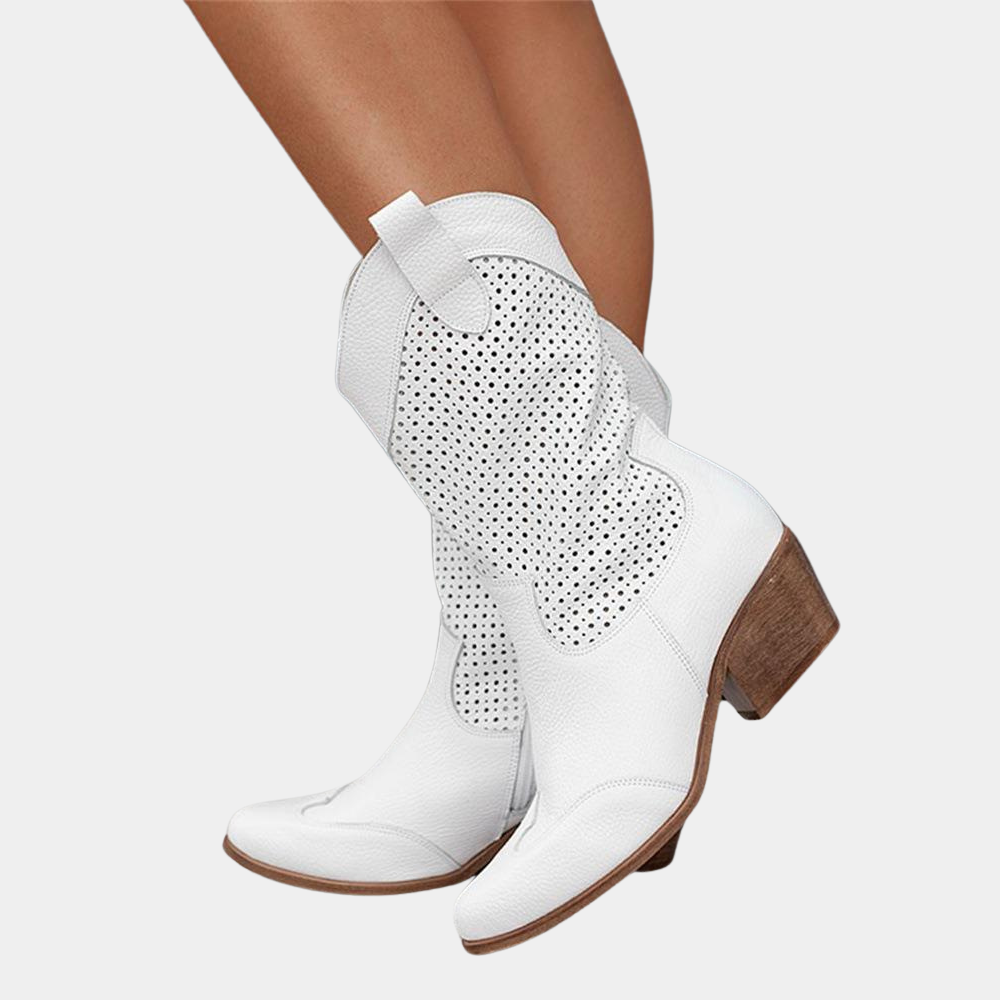 Natalie | White Comfort Boots — view 3