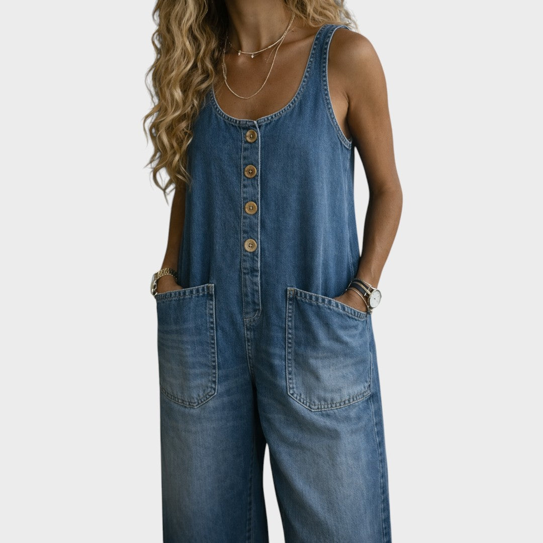 Saylor | Vintage Washed Cotton Denim Overalls