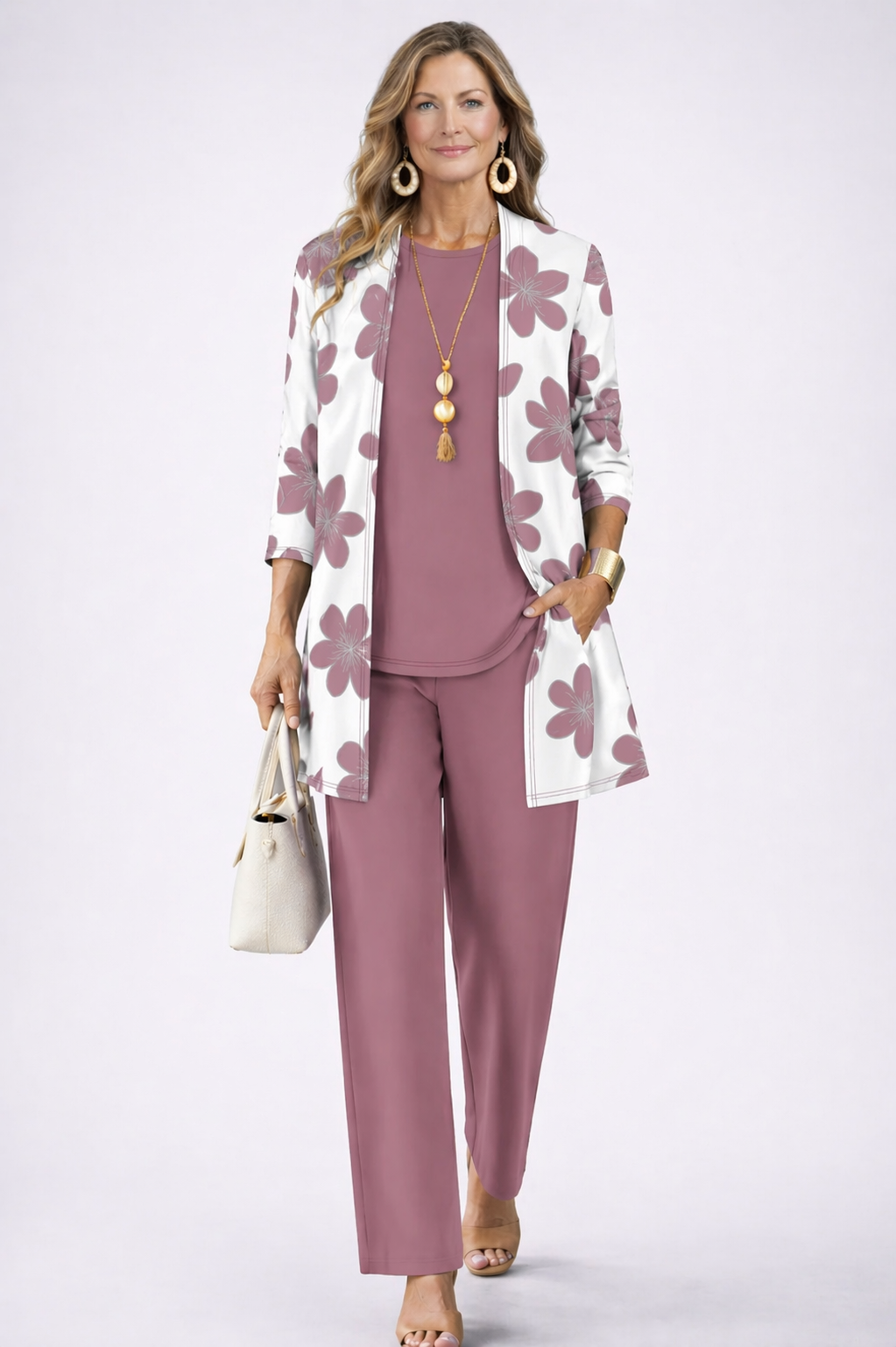 Christine | Forest Green Print Trouser Set