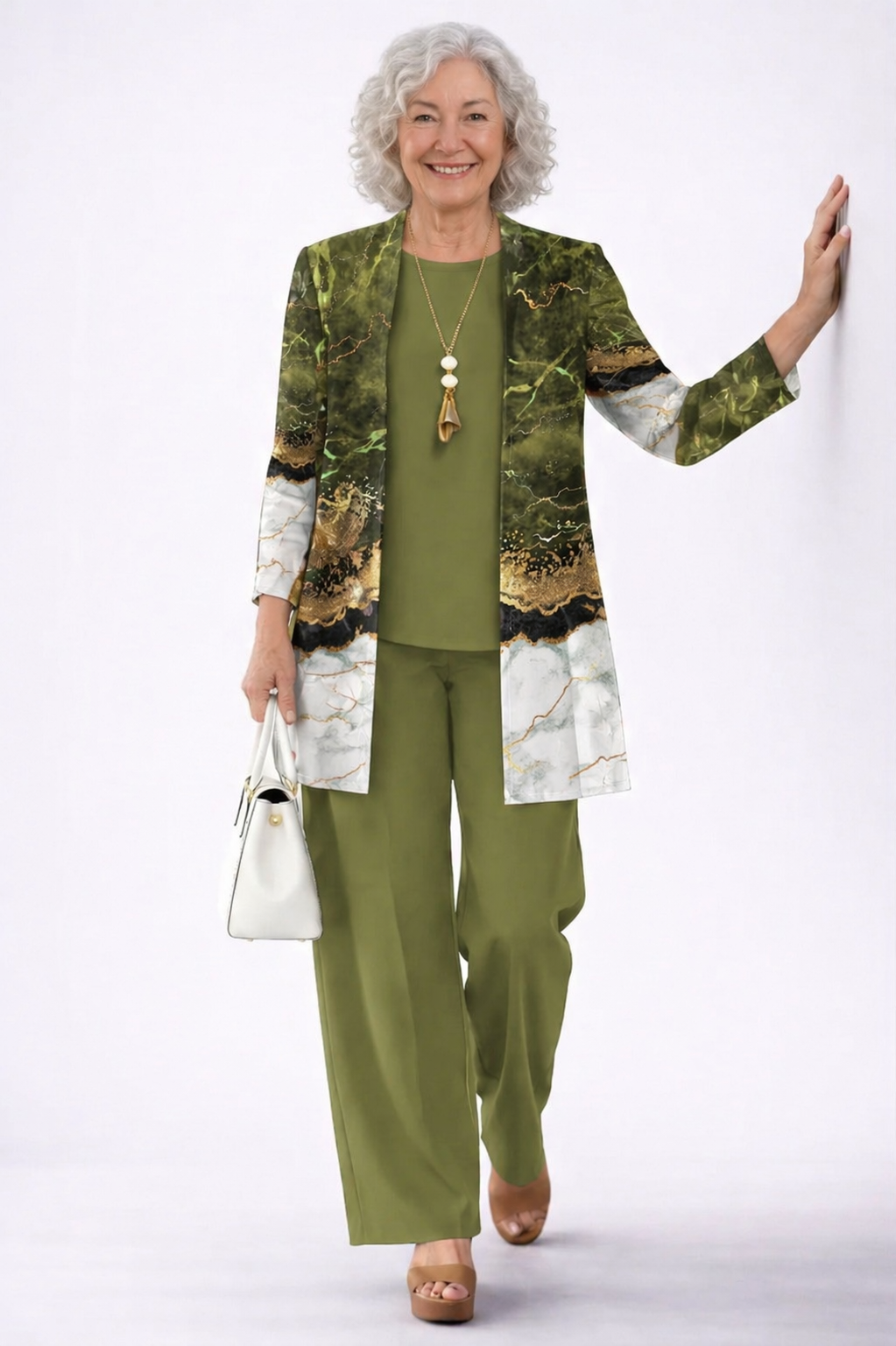 Deborah | Coral Floral Trouser Set