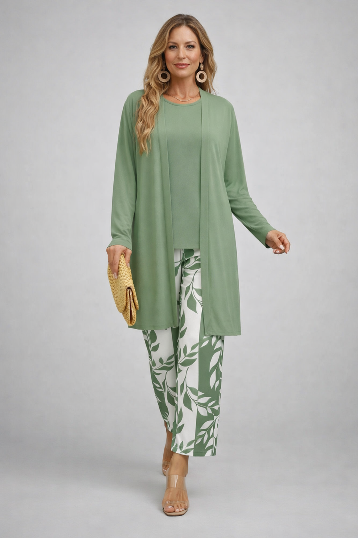 Eirwen | Plum Floral Trouser Set