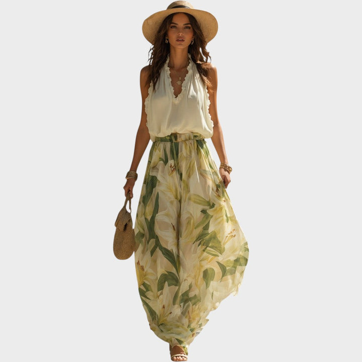 Annette | Elegant Fluid Set with Floral Print