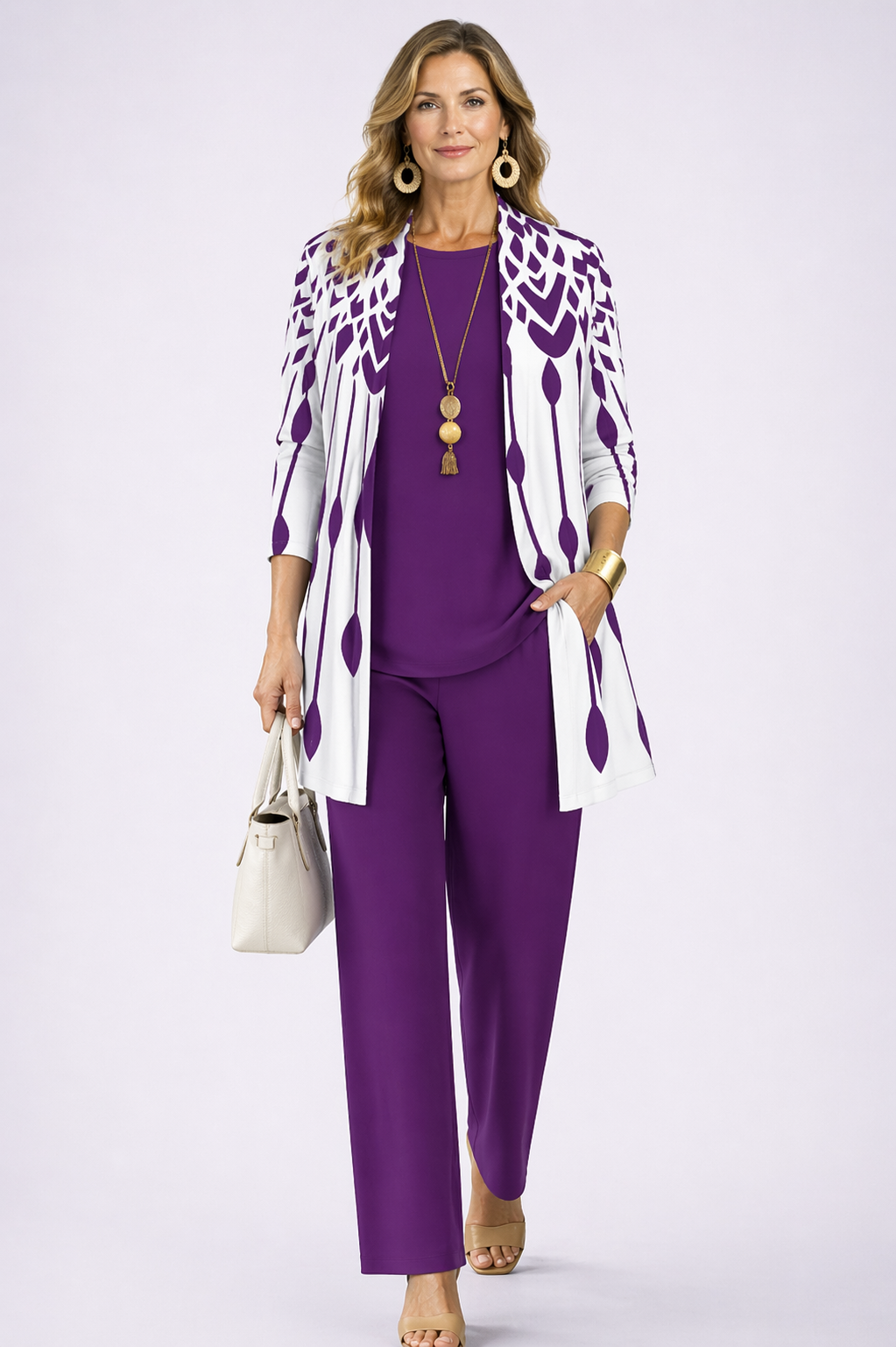Elaine | Ivory Trouser Set